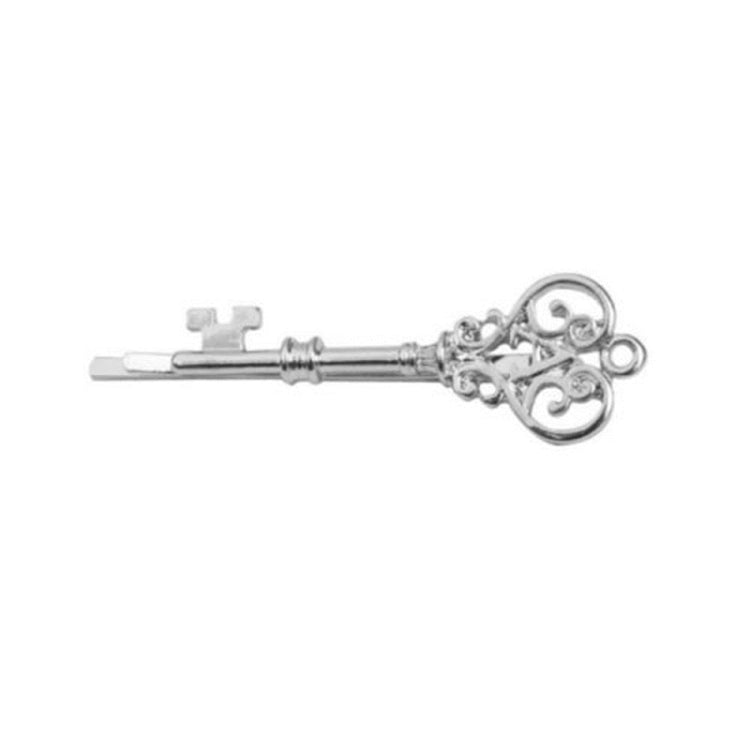 Pregadeira Vintage Feminina Mini Pregadeira em Forma de Chave Clip Palavra Acessórios para Cabelo