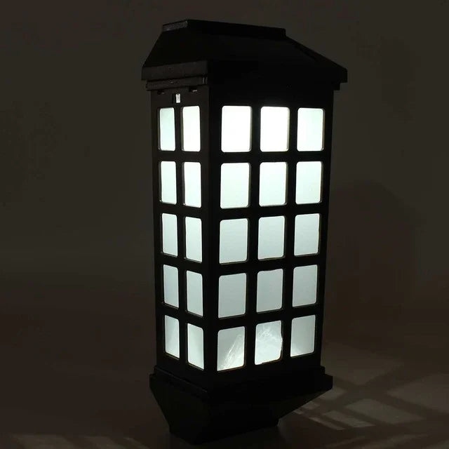 Lâmpada de parede solar exterior prolongada IP65 impermeável para pátio, jardim, vila, parede, cerca, luz de escada, luz branca, branco quente