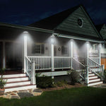 Luzes de Alpendre Solares IP65 Impermeáveis para Parede Exterior, Cerca e Caminho de Jardim