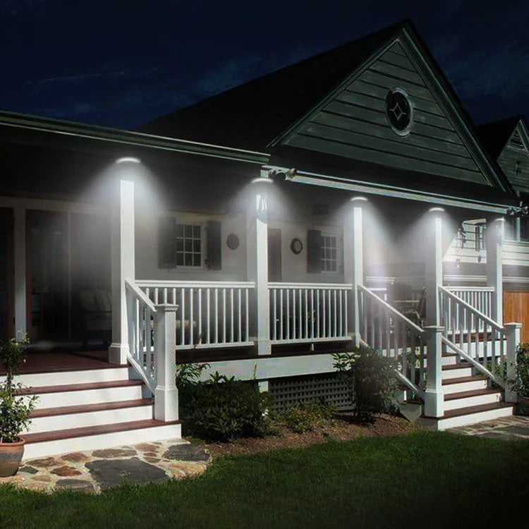 Luzes de Alpendre Solares IP65 Impermeáveis para Parede Exterior, Cerca e Caminho de Jardim