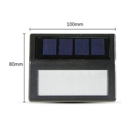 Lâmpada de jardim exterior de 6 LEDs IP65 impermeável, luz solar LED com sensor, luz de parede de emergência