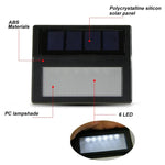 Lâmpada de jardim exterior de 6 LEDs IP65 impermeável, luz solar LED com sensor, luz de parede de emergência