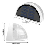 Luz solar semicircular IP55 impermeável com controlo, luz de cerca, lâmpada de jardim, branco quente, luz branca