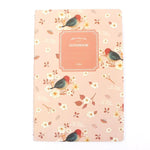 Caderno Kawaii G12G108 com Flores, Pássaros e Animais Naturais, Diário de Pintura, Livro de Registos para Escritório e Escola, Cor Aleatória, G12G108