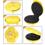Máquina de Bolo Doméstica Mini Máquina de Pão para Crianças com Aquecimento Duplo, Máquina de Cozedura de Dupla Face, Ficha UK