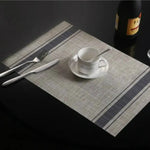 2 Peças de Tapetes de Mesa Duráveis em PVC, Descanso para Copo de Café, Jogos Americanos Trançados Antiderrapantes, Tamanho: 30x45cm