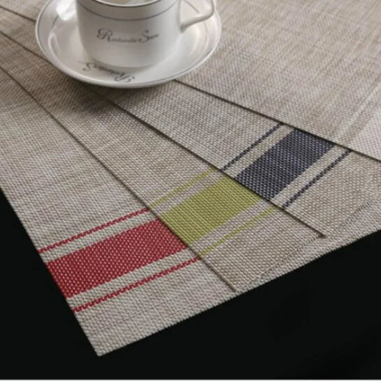 2 Peças de Tapetes de Mesa Duráveis em PVC, Descanso para Copo de Café, Jogos Americanos Trançados Antiderrapantes, Tamanho: 30x45cm