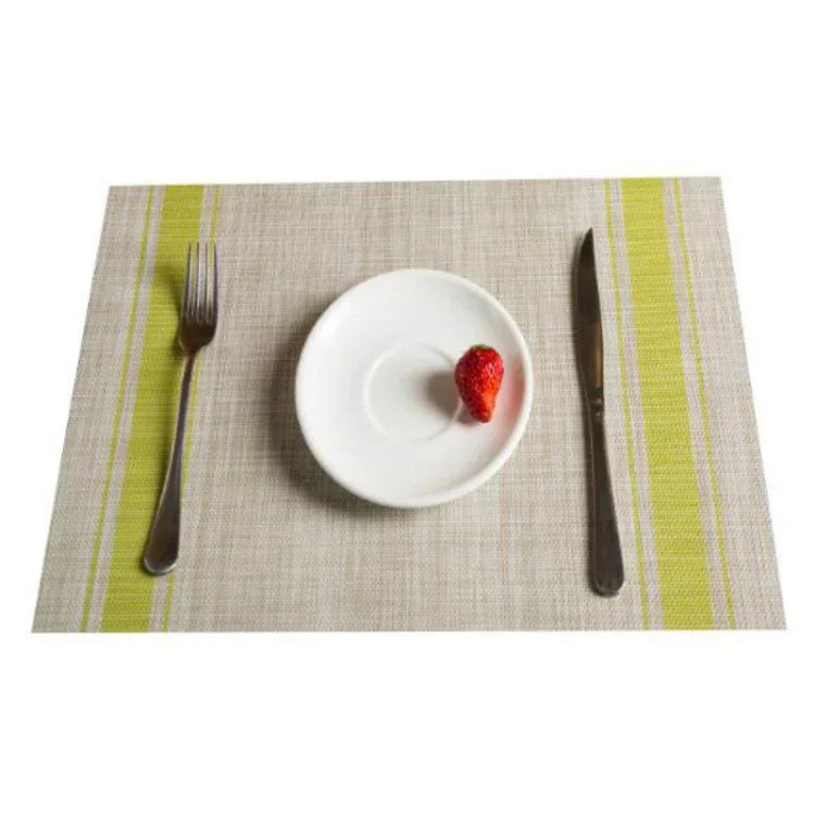 2 Peças de Tapetes de Mesa Duráveis em PVC, Descanso para Copo de Café, Jogos Americanos Trançados Antiderrapantes, Tamanho: 30x45cm