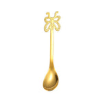 Multicolor Stainless Steel Butterfly Coffee Spoon Fruit Cold Drink Ice Cream Dessert Tea Spoon, Silver, Gold, Rose Gold, Rainbow, Black, Purple