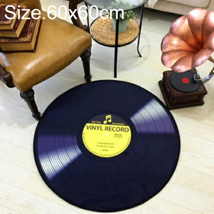 Tapete Retro Criativo 3D DVR Redondo CD para Gravação, Decoração para Sala de Estar e Quarto Infantil, Diâmetro 60cm, Diâmetro 80cm, Diâmetro 100cm, Diâmetro 120cm, Diâmetro 160cm, Diâmetro 180cm