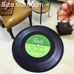 Creative Retro 3D DVR Record Carpet Round CD Floor Mat Home Decor Living Room Kid Bedroom Decoration  Rug,, Diameter 60cm, Diameter 80cm, Diameter 100cm, Diameter 120cm, Diameter 160cm, Diameter 180cm