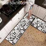 Geometric Lattice Carpet Kitchen Bath Antiskid Mat, 40x60cm, 40x120cm, 50x80cm, 50x160cm, 40x60cm + 40x120cm, 50x80cm + 50x160cm