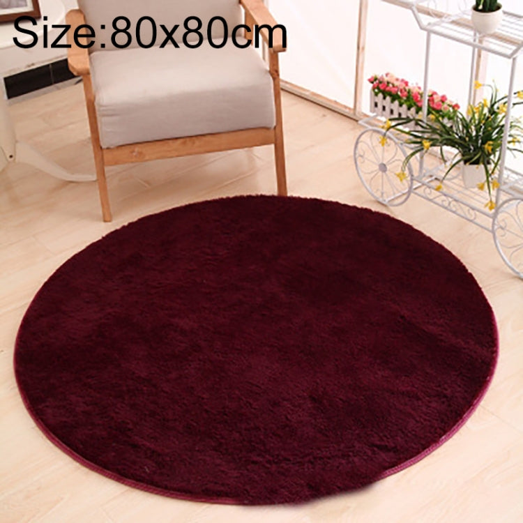 Tapete Redondo KSolid de Lã Macia Antiderrapante para Quarto Infantil, Diâmetro: 80cm, Diâmetro: 100cm, Diâmetro: 120cm