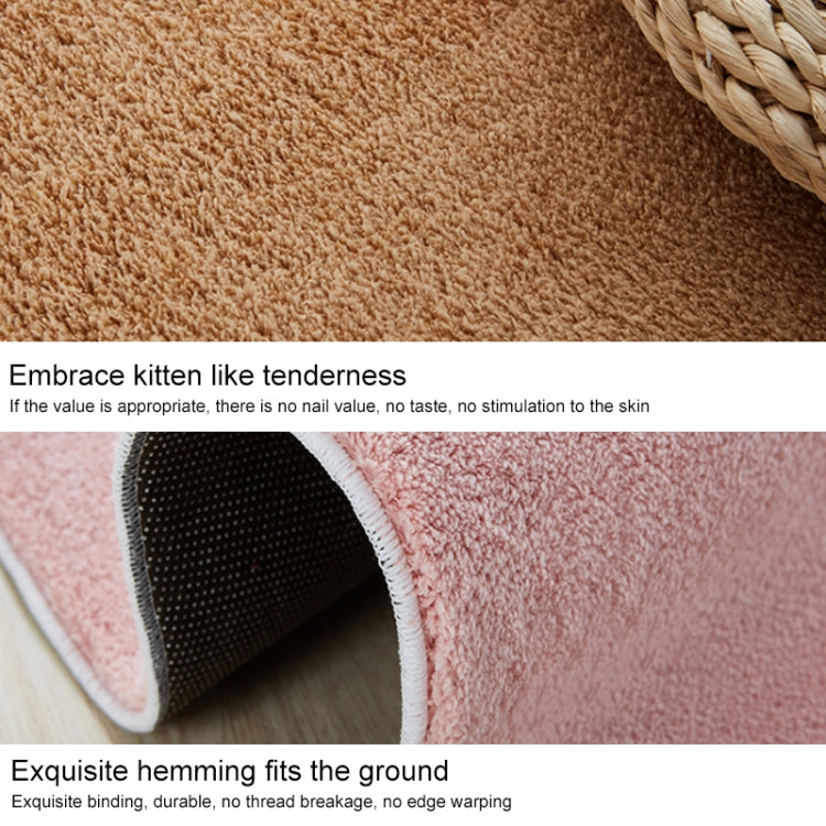 Tapete Redondo KSolid de Lã Macia Antiderrapante para Quarto Infantil, Diâmetro: 80cm, Diâmetro: 100cm, Diâmetro: 120cm