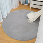 Tapete Redondo KSolid de Lã Macia Antiderrapante para Quarto Infantil, Diâmetro: 80cm, Diâmetro: 100cm, Diâmetro: 120cm