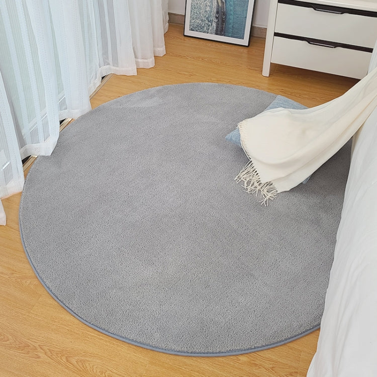 Tapete Redondo KSolid de Lã Macia Antiderrapante para Quarto Infantil, Diâmetro: 80cm, Diâmetro: 100cm, Diâmetro: 120cm