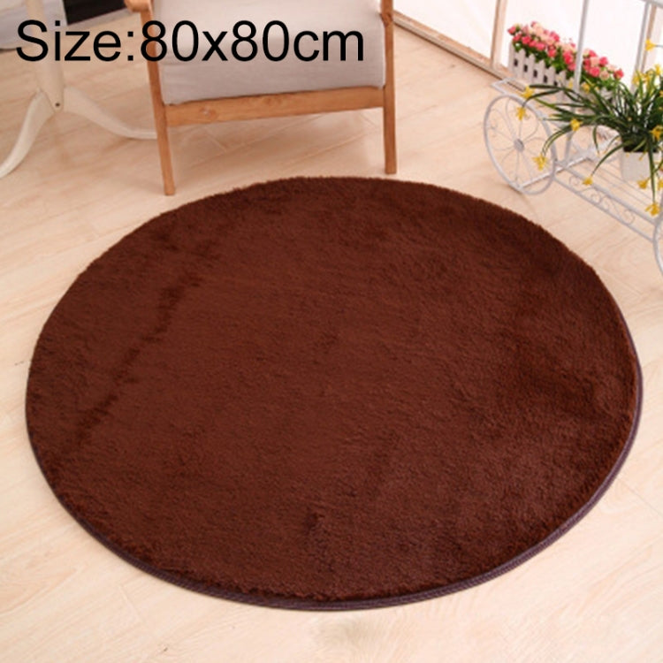 Tapete Redondo KSolid de Lã Macia Antiderrapante para Quarto Infantil, Diâmetro: 80cm, Diâmetro: 100cm, Diâmetro: 120cm