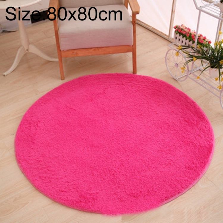Tapete Redondo KSolid de Lã Macia Antiderrapante para Quarto Infantil, Diâmetro: 80cm, Diâmetro: 100cm, Diâmetro: 120cm