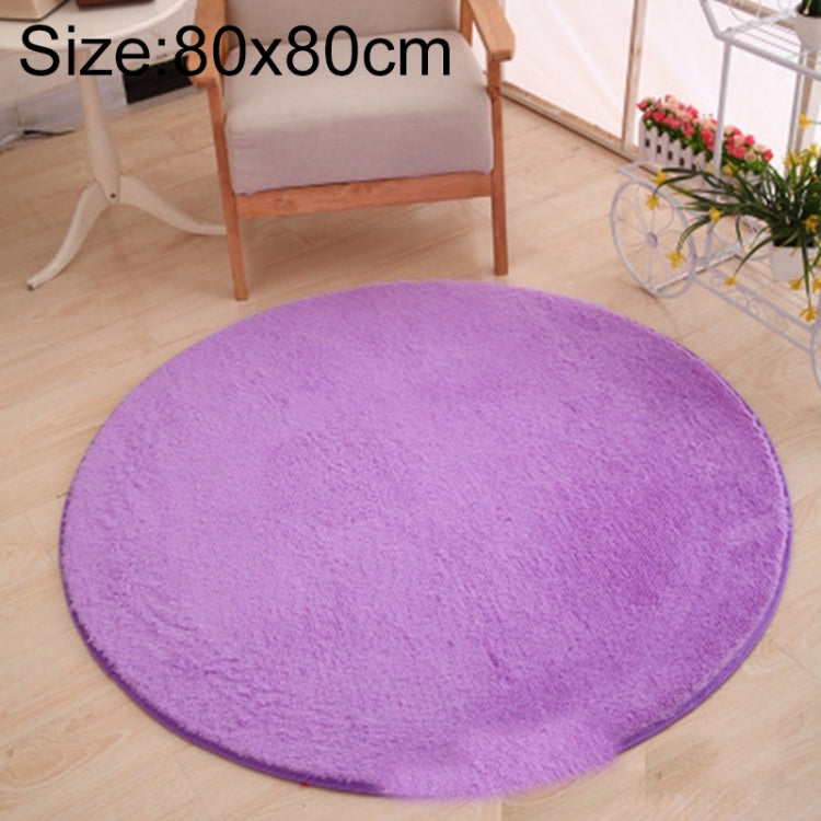 Tapete Redondo KSolid de Lã Macia Antiderrapante para Quarto Infantil, Diâmetro: 80cm, Diâmetro: 100cm, Diâmetro: 120cm