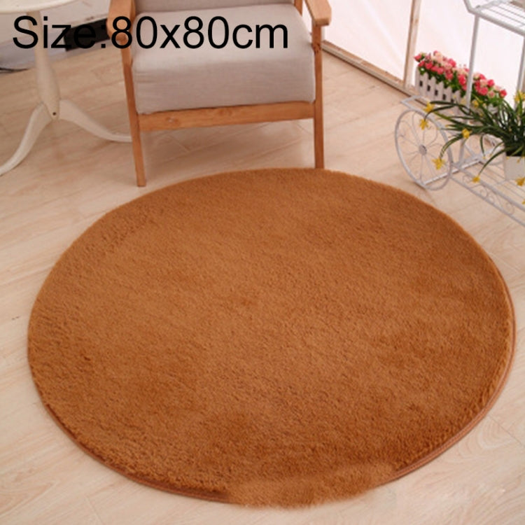 Tapete Redondo KSolid de Lã Macia Antiderrapante para Quarto Infantil, Diâmetro: 80cm, Diâmetro: 100cm, Diâmetro: 120cm