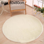 Tapete Redondo KSolid de Lã Macia Antiderrapante para Quarto Infantil, Diâmetro: 80cm, Diâmetro: 100cm, Diâmetro: 120cm