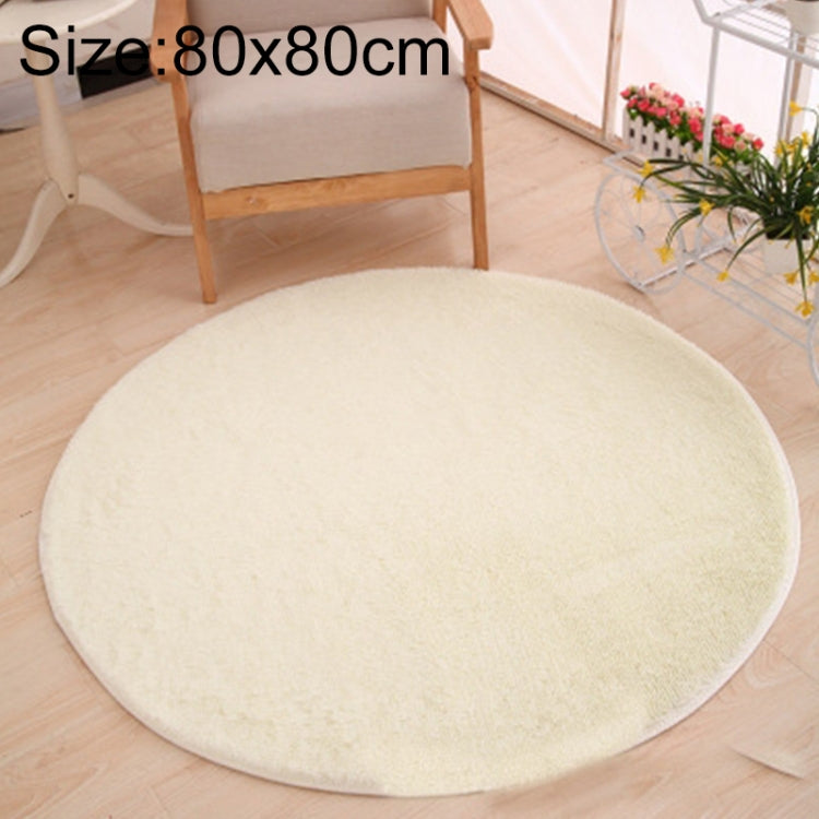 Tapete Redondo KSolid de Lã Macia Antiderrapante para Quarto Infantil, Diâmetro: 80cm, Diâmetro: 100cm, Diâmetro: 120cm