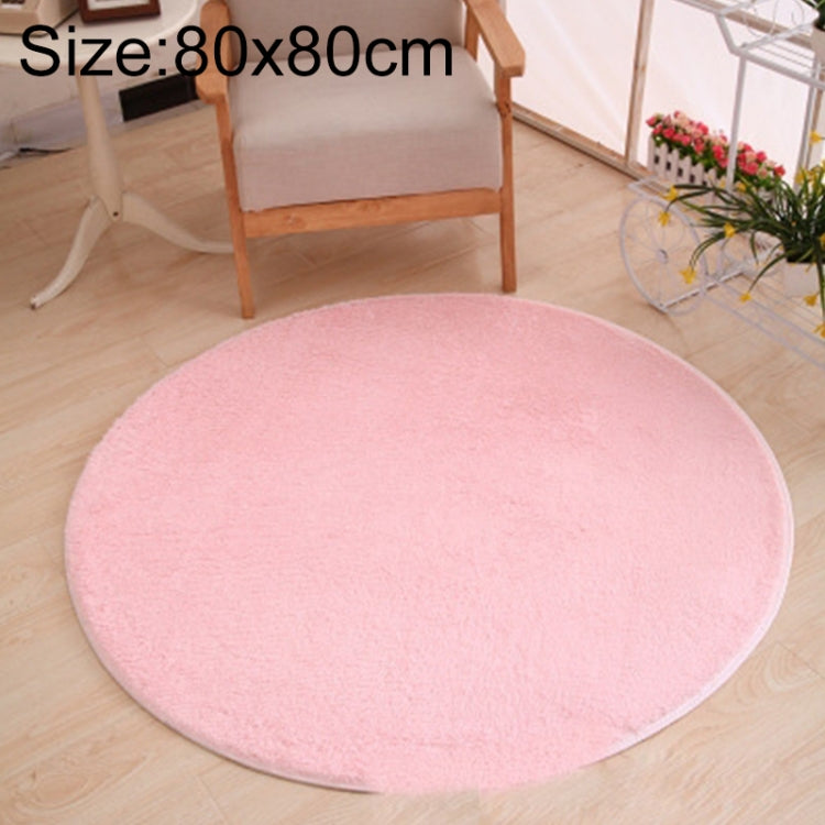 Tapete Redondo KSolid de Lã Macia Antiderrapante para Quarto Infantil, Diâmetro: 80cm, Diâmetro: 100cm, Diâmetro: 120cm