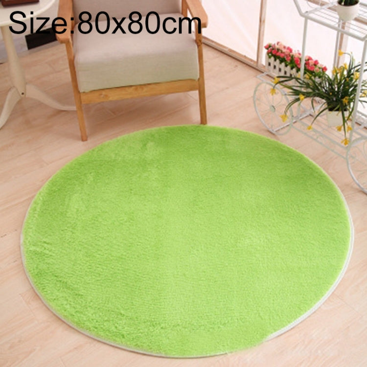 Tapete Redondo KSolid de Lã Macia Antiderrapante para Quarto Infantil, Diâmetro: 80cm, Diâmetro: 100cm, Diâmetro: 120cm