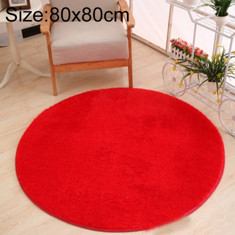 Tapete Redondo KSolid de Lã Macia Antiderrapante para Quarto Infantil, Diâmetro: 80cm, Diâmetro: 100cm, Diâmetro: 120cm