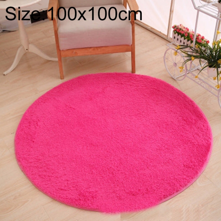 Tapete Redondo KSolid de Lã Macia Antiderrapante para Quarto Infantil, Diâmetro: 80cm, Diâmetro: 100cm, Diâmetro: 120cm