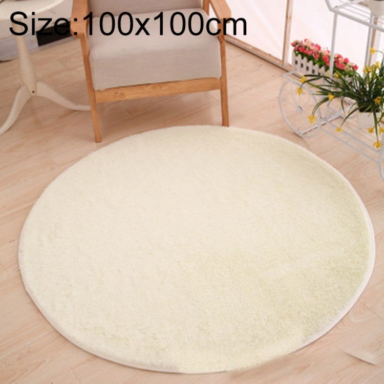 Tapete Redondo KSolid de Lã Macia Antiderrapante para Quarto Infantil, Diâmetro: 80cm, Diâmetro: 100cm, Diâmetro: 120cm