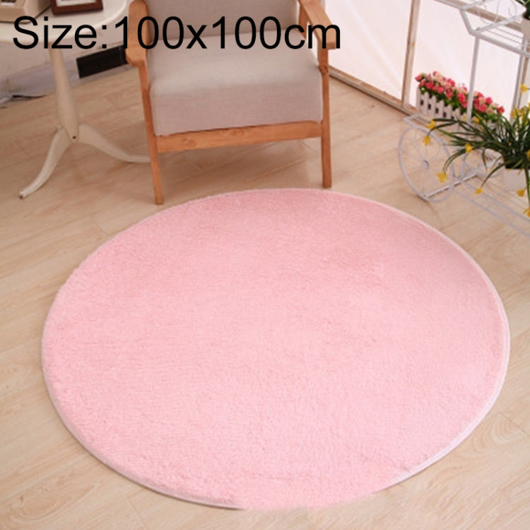 Tapete Redondo KSolid de Lã Macia Antiderrapante para Quarto Infantil, Diâmetro: 80cm, Diâmetro: 100cm, Diâmetro: 120cm