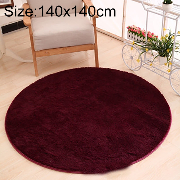Tapete Redondo KSolid de Lã Macia Antiderrapante para Quarto Infantil, Diâmetro: 140cm, Diâmetro: 160cm