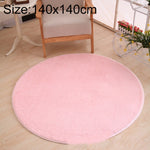 KSolid Round Carpet Soft Fleece Mat Anti-Slip Area Rug Kids Bedroom Door Mats, Diameter: 140cm, Diameter: 160cm
