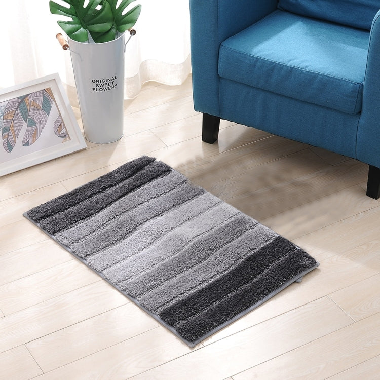 Tapete de Piso Antiderrapante para Casa de Banho e Cozinha com Microfibra às Riscas, 46x71cm, 51x81.5cm