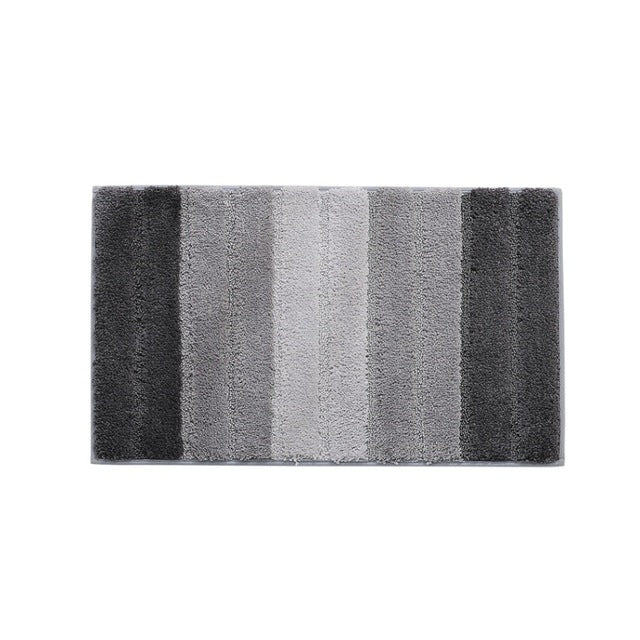 Tapete de Piso Antiderrapante para Casa de Banho e Cozinha com Microfibra às Riscas, 46x71cm, 51x81.5cm