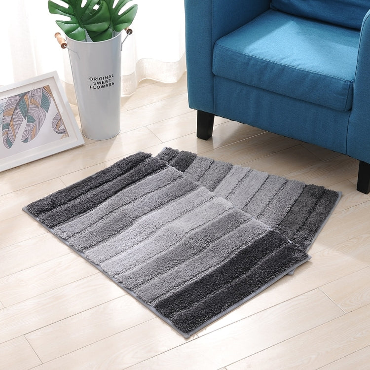 Tapete de Piso Antiderrapante para Casa de Banho e Cozinha com Microfibra às Riscas, 46x71cm, 51x81.5cm