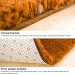 Faux Fur Rug Anti-slip Solid Bath Carpet Kids Room Door Mats Oval  Bedroom Living Room Rugs, 80x200cm, 120x200cm, 140x200cm, 160x230cm