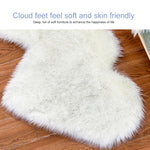 Creative Double Heart Imitation Wool Carpet Sofa Cushion Mat Plush Bedroom Living Room Floor Rugs, 90x180cm