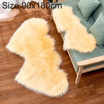 Creative Double Heart Imitation Wool Carpet Sofa Cushion Mat Plush Bedroom Living Room Floor Rugs, 90x180cm