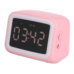 Coluna Bluetooth Mini BT-511 com Espelho LED HD, Suporta Cartão TF 32GB & AUX 3.5mm & Alarme Duplo & Temperatura em Tempo Real & Chamadas Mãos Livres, Branco, Rosa, Preto, Vermelho