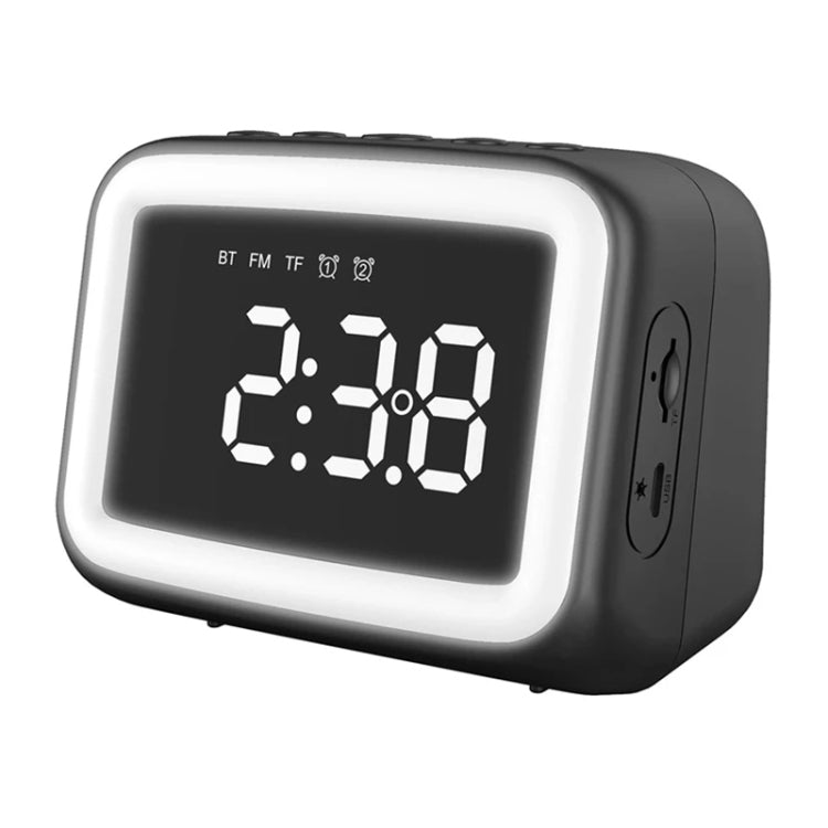 Coluna Bluetooth Mini BT-511 com Espelho LED HD, Suporta Cartão TF 32GB & AUX 3.5mm & Alarme Duplo & Temperatura em Tempo Real & Chamadas Mãos Livres, Branco, Rosa, Preto, Vermelho