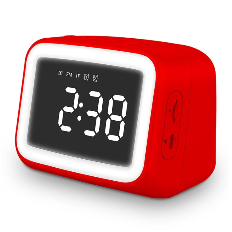 Coluna Bluetooth Mini BT-511 com Espelho LED HD, Suporta Cartão TF 32GB & AUX 3.5mm & Alarme Duplo & Temperatura em Tempo Real & Chamadas Mãos Livres, Branco, Rosa, Preto, Vermelho