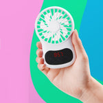 Ventoinha pequena multifuncional de secretária criativa USB, branca, rosa, azul