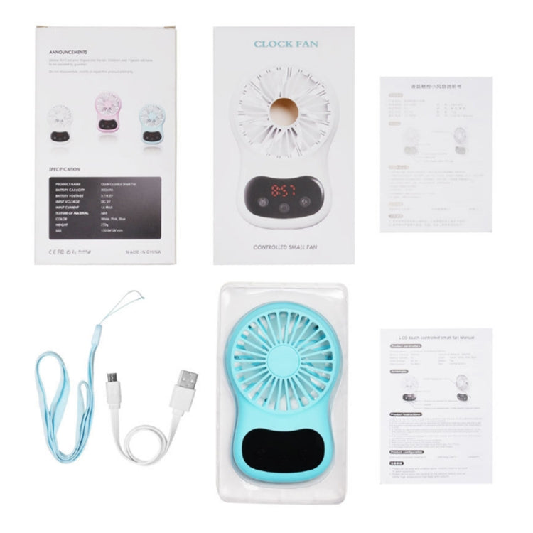 Ventoinha pequena multifuncional de secretária criativa USB, branca, rosa, azul