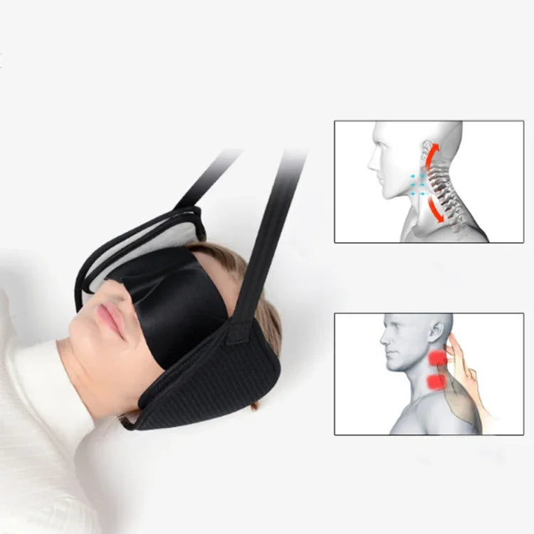 Esticador de Pescoço para Alívio da Fadiga, Rede Cervical, Rede Antiga + Máscara para Olhos + Bolso para Viga, Rede Nova + Máscara para Olhos + Bolso para Viga
