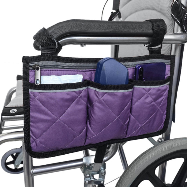 Bolsa de Armazenamento Lateral para Apoio de Braço de Cadeira de Rodas, Bolsa Suspensa para Armazenamento de Carro, Roxo, Preto, Castanho, Vinho, Azul Escuro