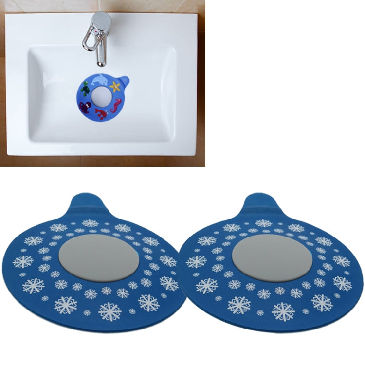 Tampão de drenagem de chão para esgoto em silicone impermeável para banheira, tampão com motivos de vida marinha A, vida marinha B, futebol, floco de neve, movimento