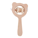 Quebra-cabeças para Bebé, Brinquedo Educativo Precoce, Chocalho de Madeira, Urso com Sino, Urso com Conta Grande, Urso com Conta Pequena, Urso com Conta Única, Coruja com Sino