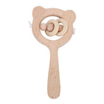 Quebra-cabeças para Bebé, Brinquedo Educativo Precoce, Chocalho de Madeira, Urso com Sino, Urso com Conta Grande, Urso com Conta Pequena, Urso com Conta Única, Coruja com Sino